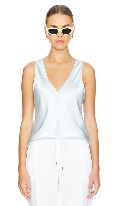 Shop Nation Ltd Ave V-neck Sleeveless Top In Skyway