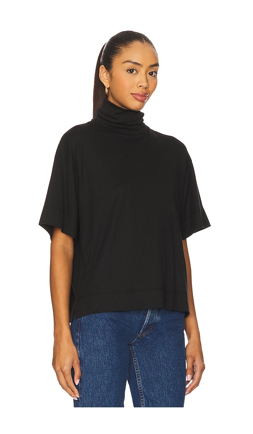 Nation Los Angeles Fable Turtleneck Tee In Black