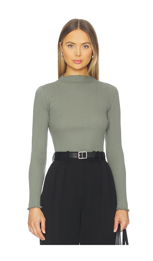 Nation Los Angeles Brenna Mock Neck Top