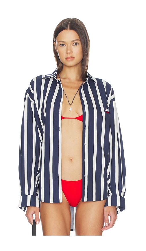 Nau Bikinis Striped Tunic In Multi