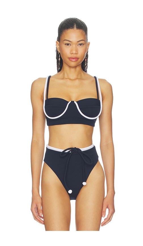 Nau Bikinis Corda Pin-up Bikini Top In Multi