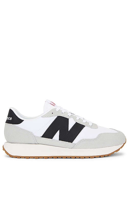 New Balance 237 in White, Brighton Grey, & Black