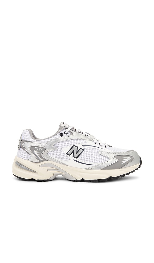 New Balance Ml725v1 in White, Metallic Silver, & Slate Grey