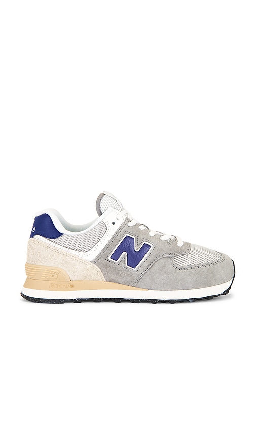 New Balance 574 Sneaker in Slate Grey & Rain Cloud | REVOLVE