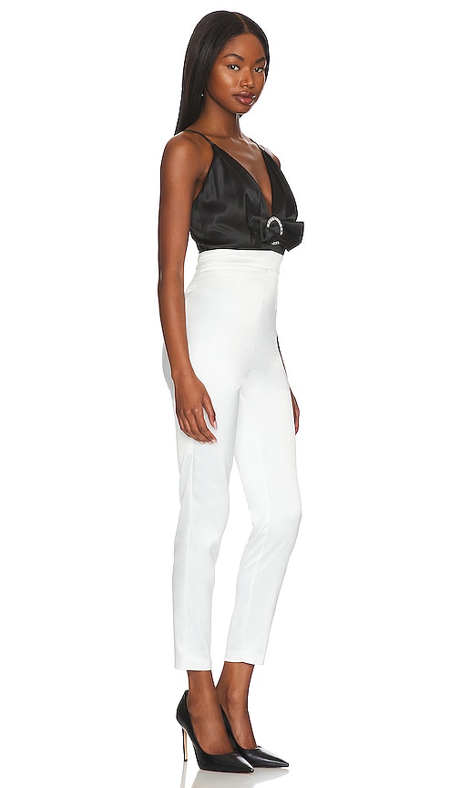 Shop Nbd Quenby Jumpsuit In Black & Ivory