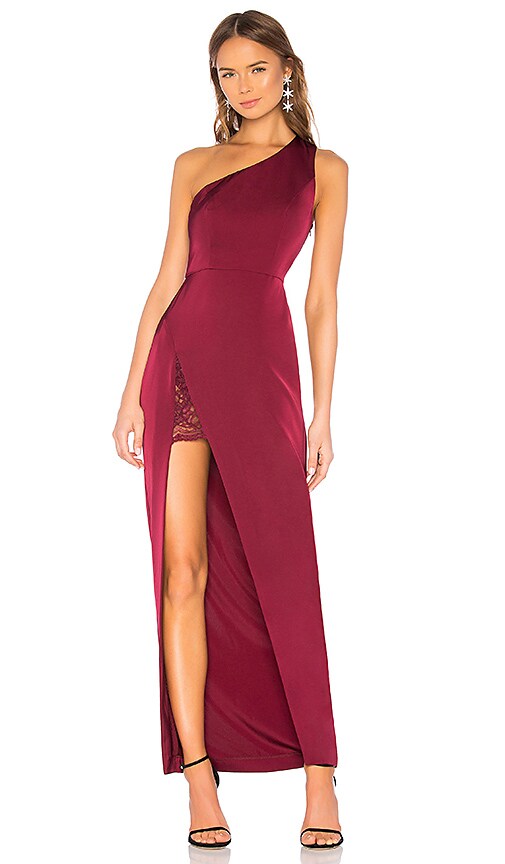 revolve burgundy dress