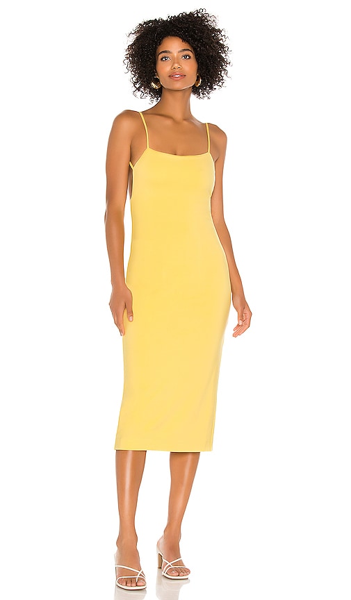 NBD Carmensita Midi Dress in Pastel Yellow | REVOLVE