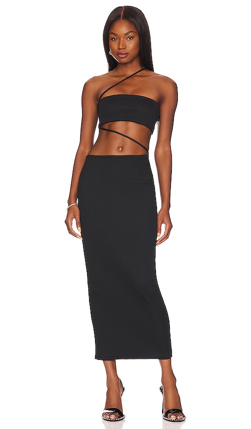 NBD Arnav Midi Dress in Black