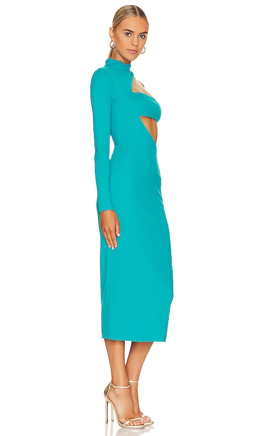 Shop Nbd Amaia Midi Dress In Turquoise