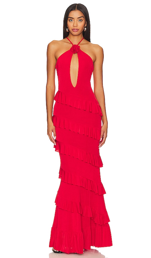 Nbd Bray Maxi Dress In Bright Red