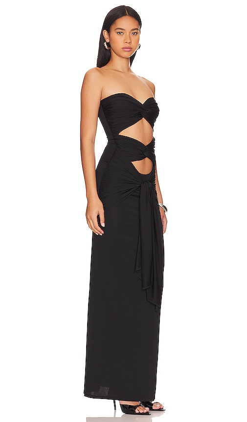 Shop Nbd Charlotte Strapless Gown In Black
