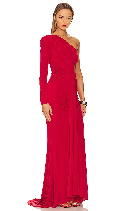 Shop Nbd Althea Gown In Red