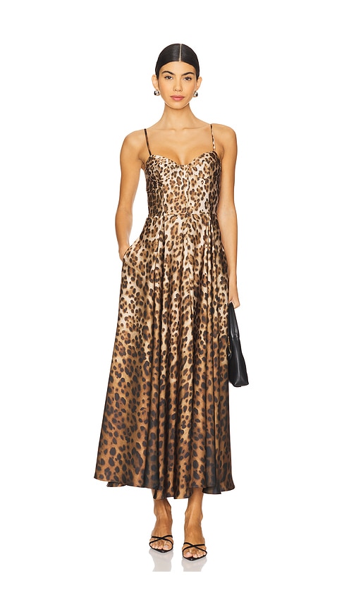NBD Vesper Dress in Cheetah Brown