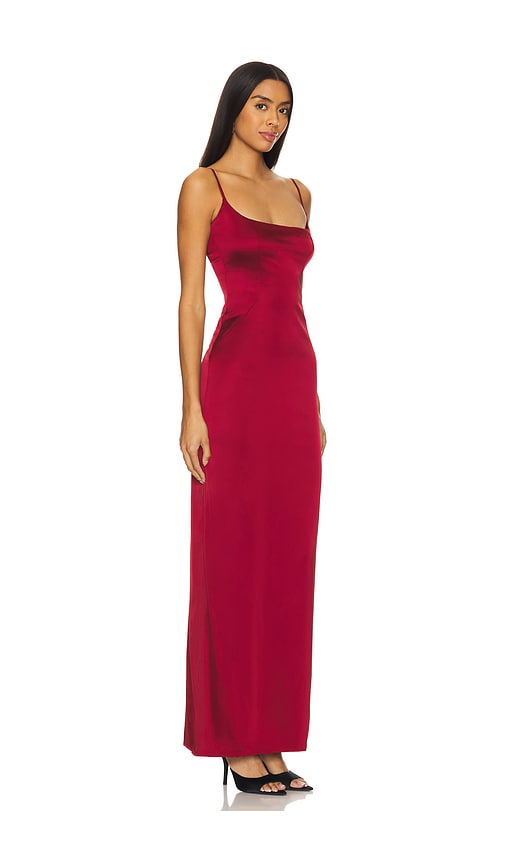 Nbd Suman Maxi Dress In Deep Red