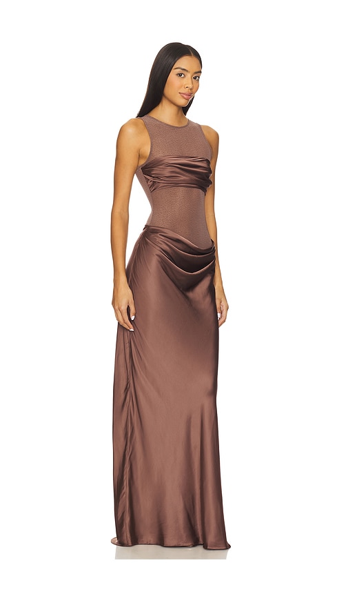 Nbd Fiza Maxi Dress In Brown