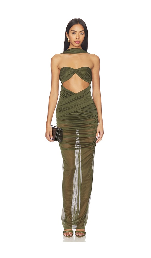 Rekha Maxi Dress by NBD in Moss Green