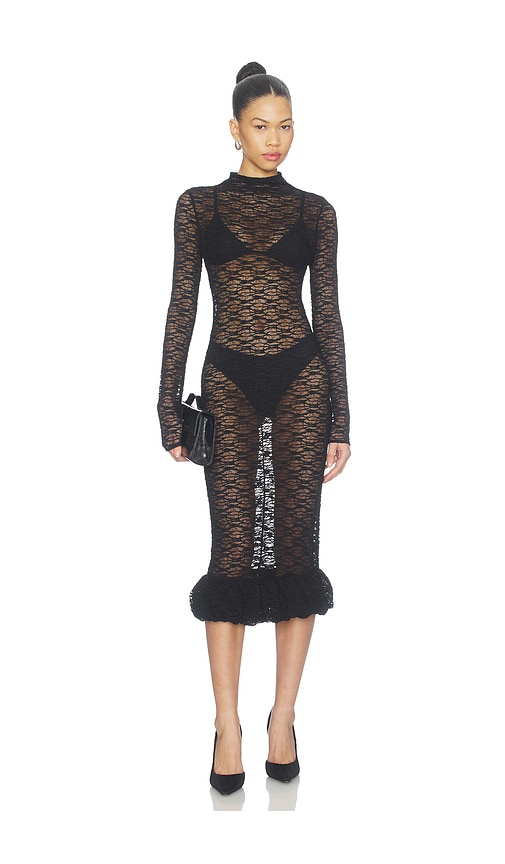 Nbd Meghna Midi Dress In Black