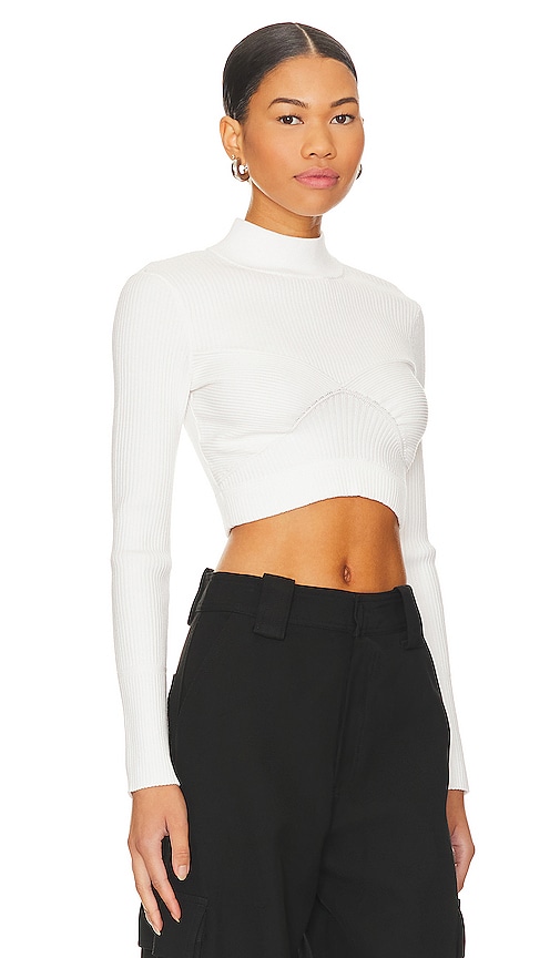 Shop Nbd Midori Turtleneck In Ivory