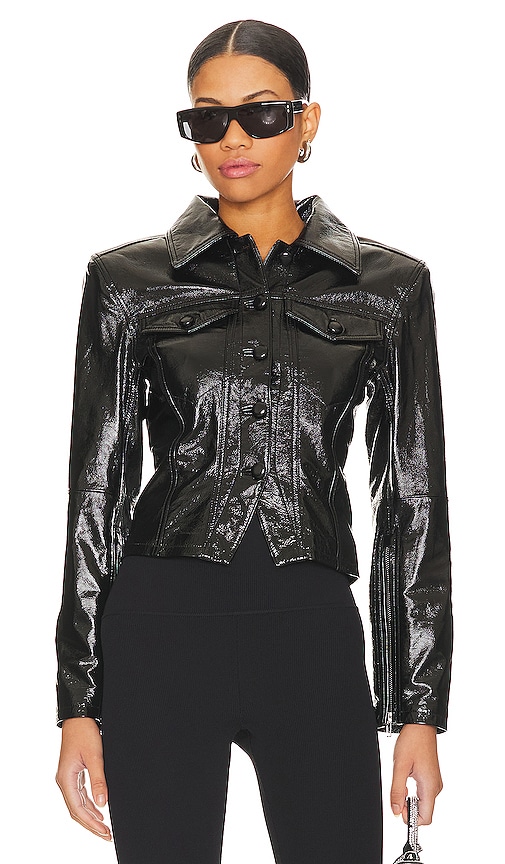 Nbd Mariana Leather Jacket In Black