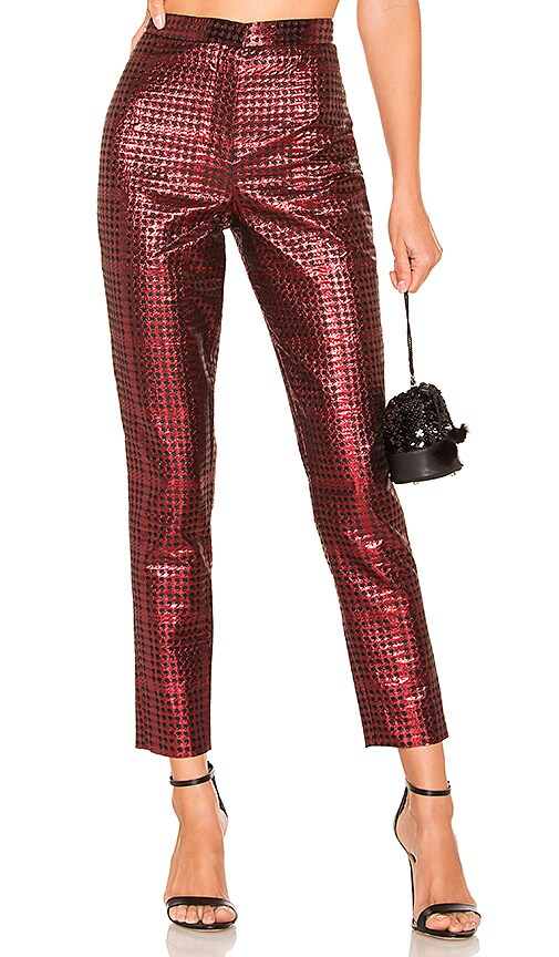 zara red plaid pants