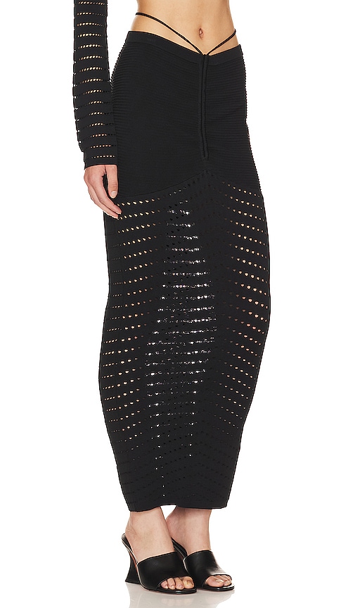 Shop Nbd Kai Knit Midi Skirt In Black