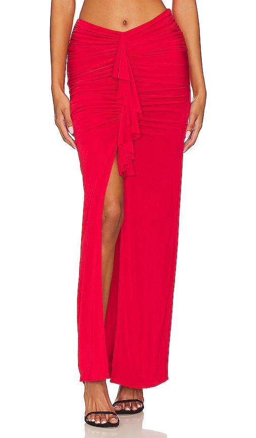 Nbd Tilia Maxi Skirt In Bright Red