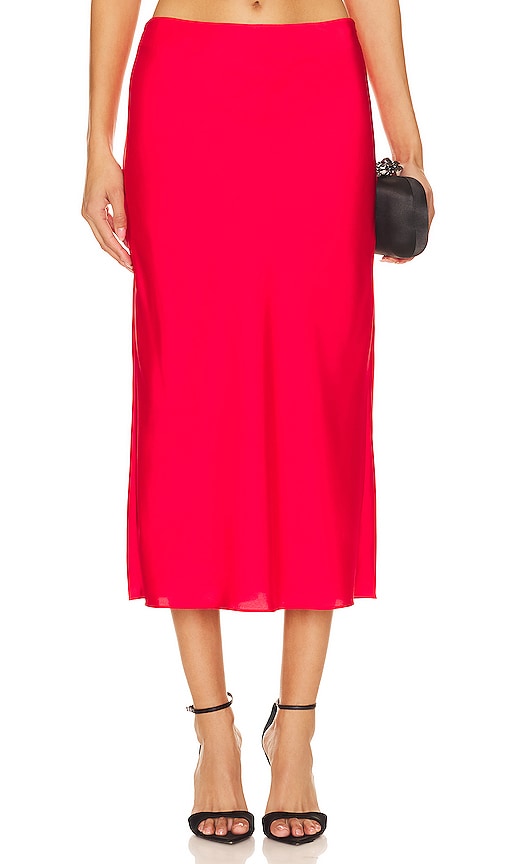 Nbd Chiara Midi Skirt In Red