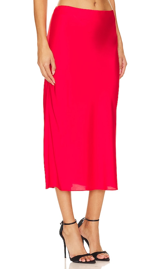 Shop Nbd Chiara Midi Skirt In Red