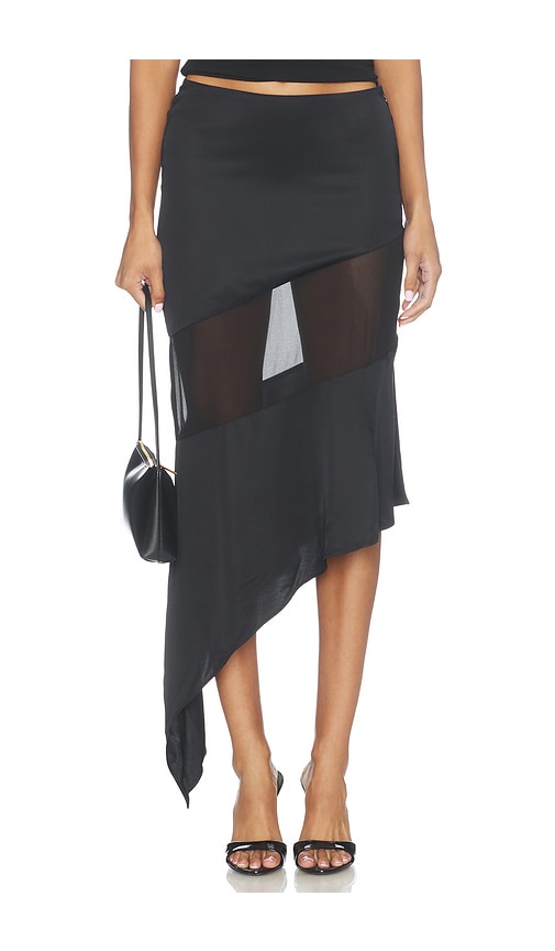Roshini Midi Skirt in Black