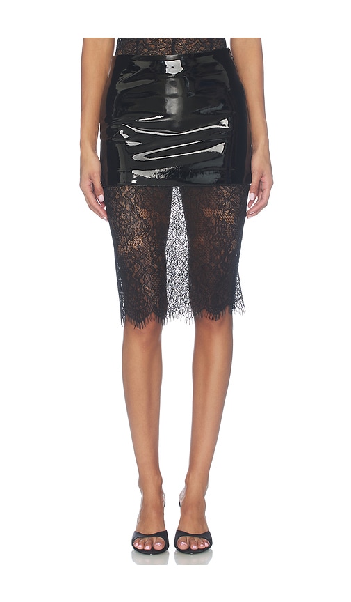 NBD X Hannah Lizzy Indrani Midi Skirt in Black. - size M (also in S, XL)