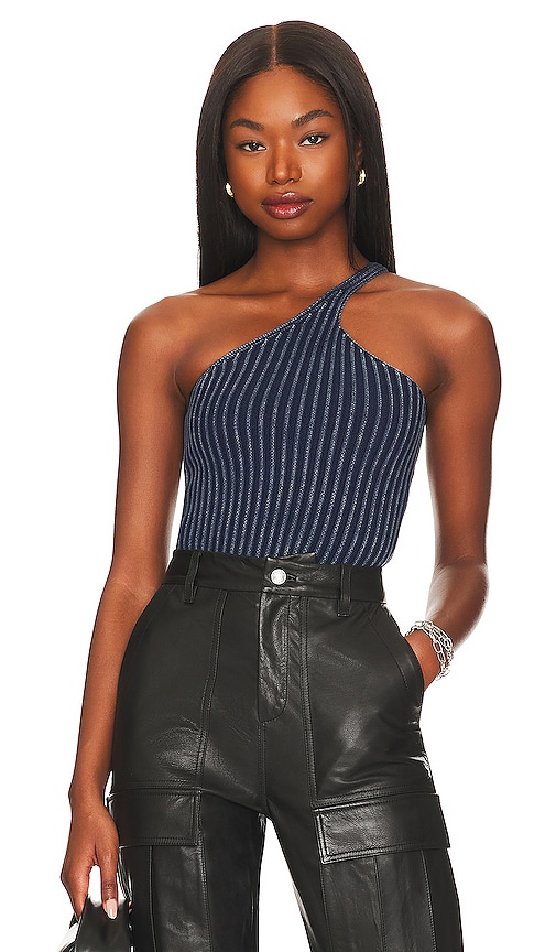 Revolve one best sale shoulder top