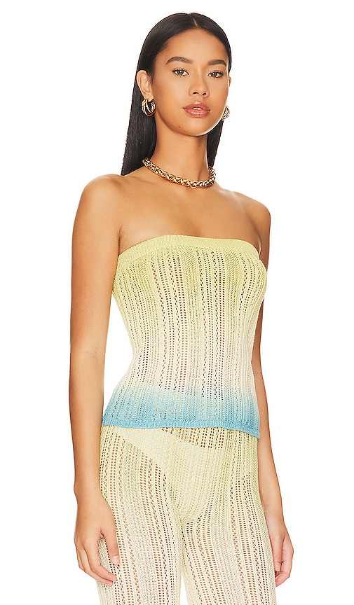 Shop Nbd Circe Tube Top In Limon Ombre