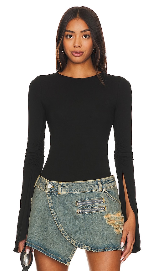 Soft Modal Rib Underpin Long Sleeve - Immersed Black / XS