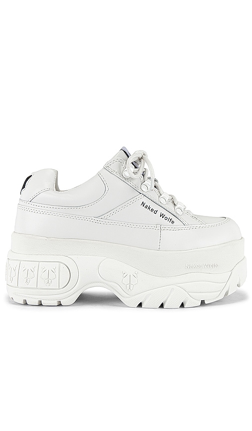 Naked Wolfe Sporty Sneaker in White 