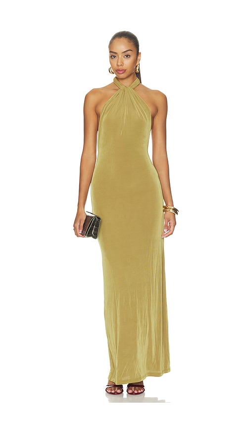 Nakedvice Martine Dress in Metallic Gold. - size L (also in M, S, XS)