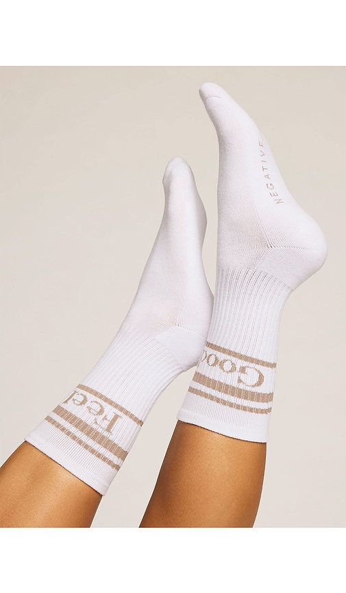 Negative Underwear Feel Good Varsity Sock 3 Pack In Brown