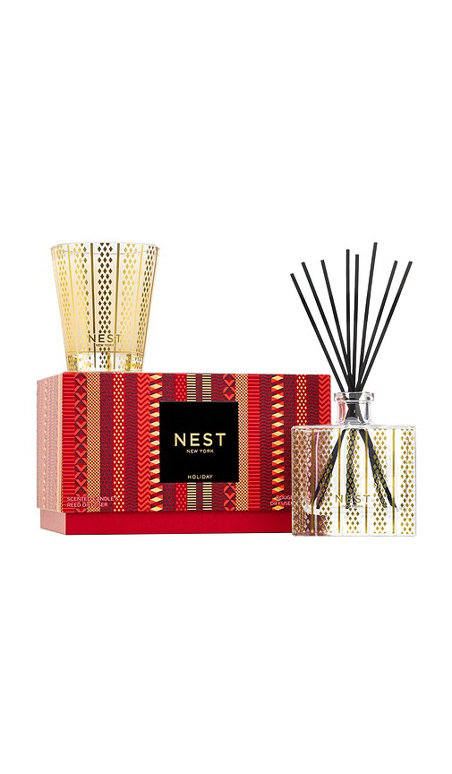 Nest New York Nest Fragrances Holiday Classic Candle And Diffuser Set In Red