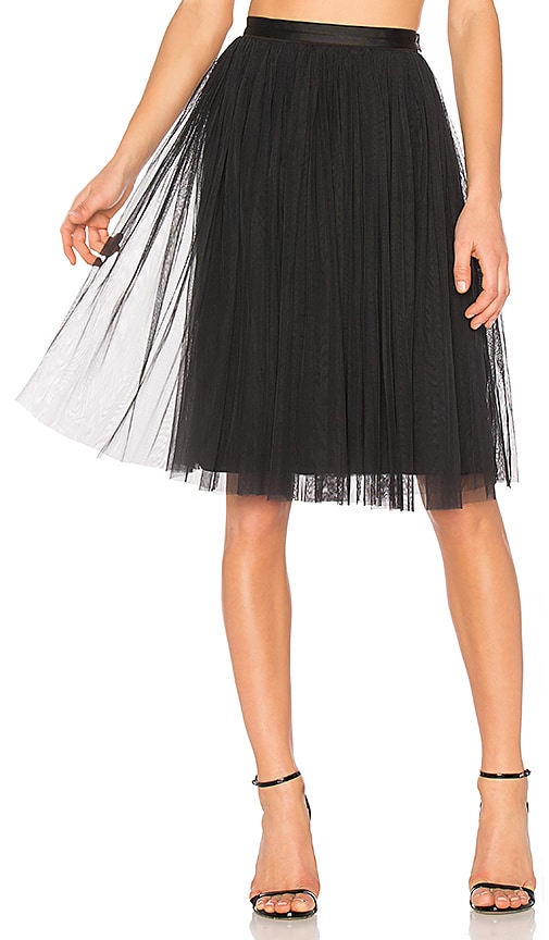 Needle And Thread Tulle Midi Skirt In Washed Black Revolve 5080