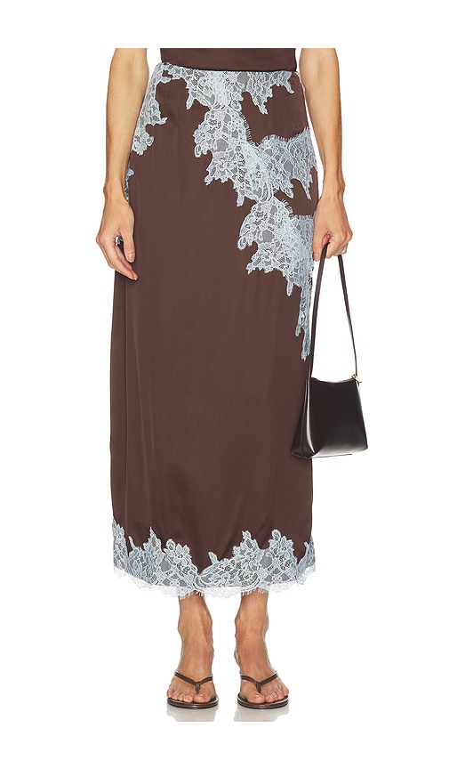 Never Fully Dressed Chocolate Melanie Skirt in Brown | REVOLVE