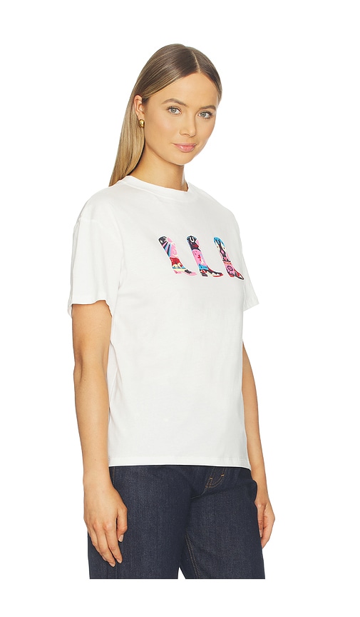 Never Fully Dressed White Cowboy Boot T-shirt In Multi