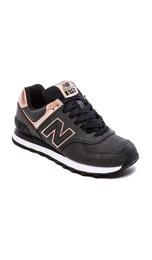 new balance 574 precious metals collection sneaker in charcoal
