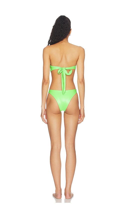 naranja furcado Latex Splash Matte Bandeau Bikini Set | Thumbnail 3 naranja furcado Latex Splash Matte Bandeau Bikini Set | Thumbnail 3