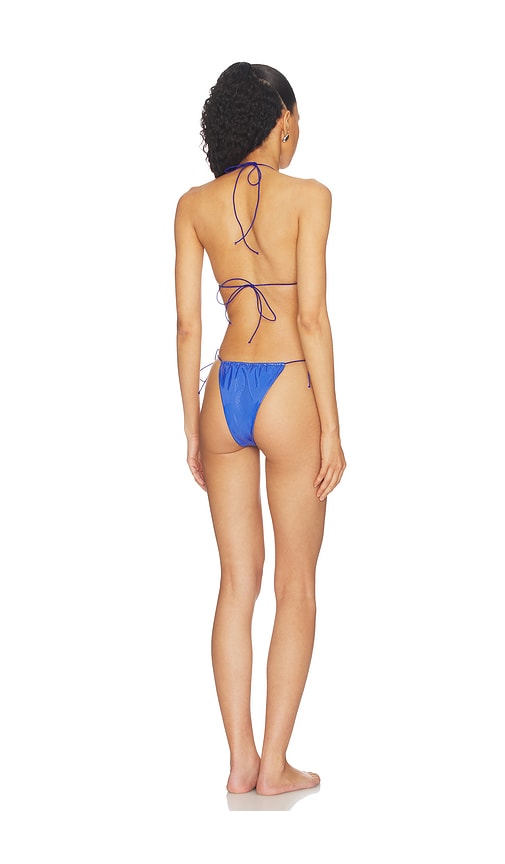 naranja furcado Latex Splash Matte Triangle Bikini Set | Thumbnail 3 naranja furcado Latex Splash Matte Triangle Bikini Set | Thumbnail 3