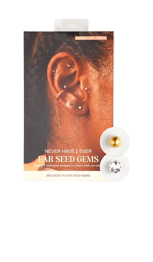 Never Have I Ever Ear Seed Gems In Gold & Diamond