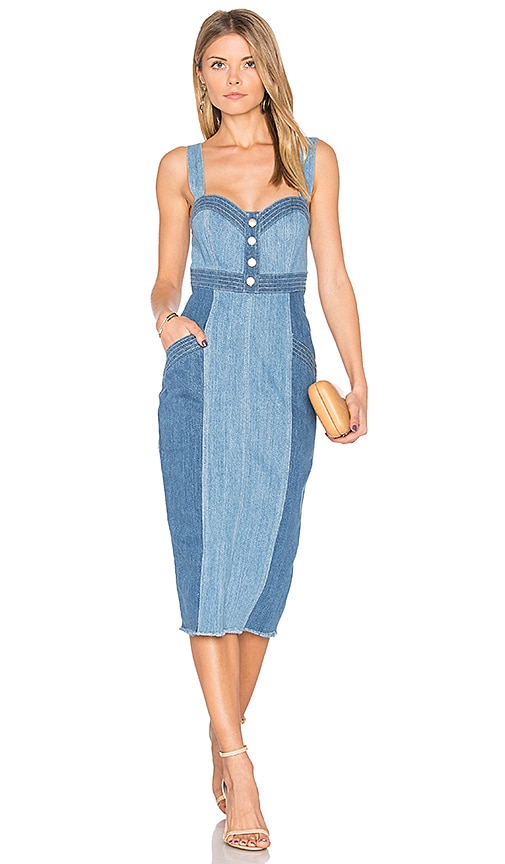 two tone denim dress