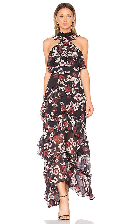 Bordeaux Floral Gown