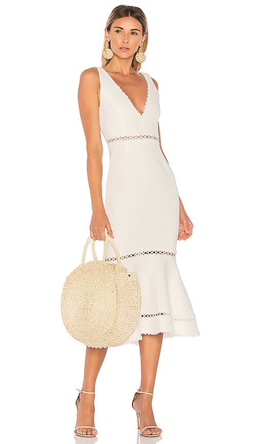 Nicholas Bandage Plunge Dress In White Revolve Bandage Plunge Dress Nicholas