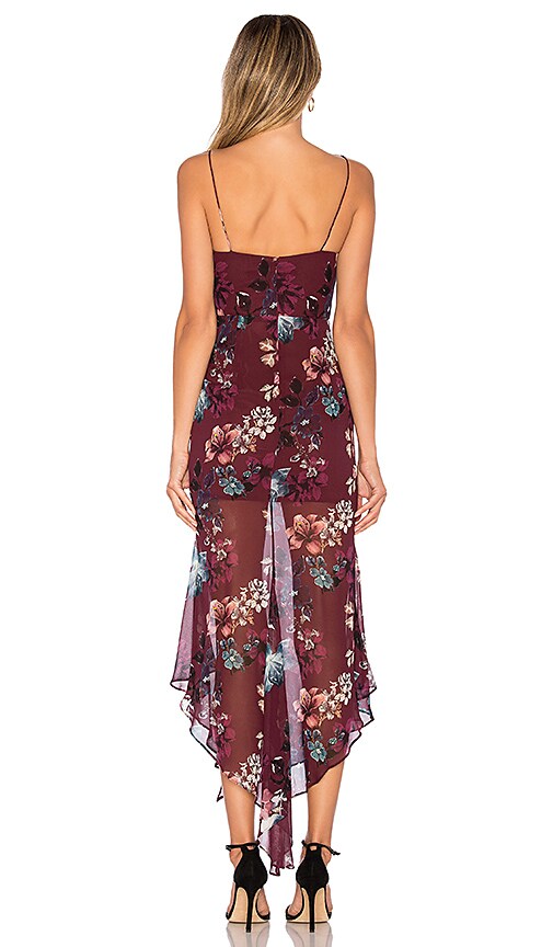 nicholas burgundy floral dress