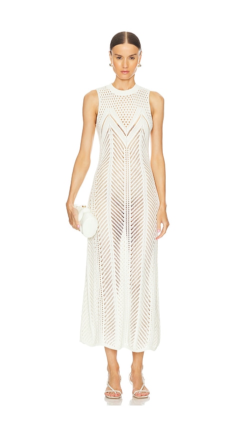 NICHOLAS SIMMY CROCHET MIDI DRESS 