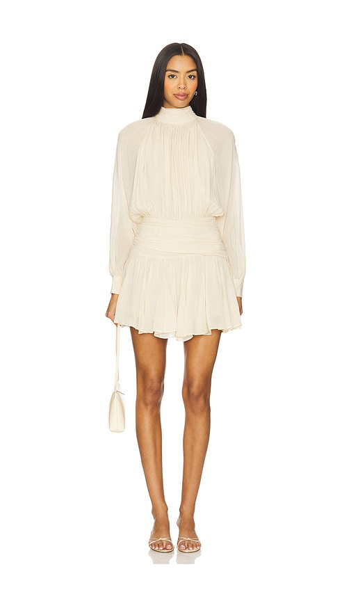 NICHOLAS Cecile High Neck Mini Dress With Godets